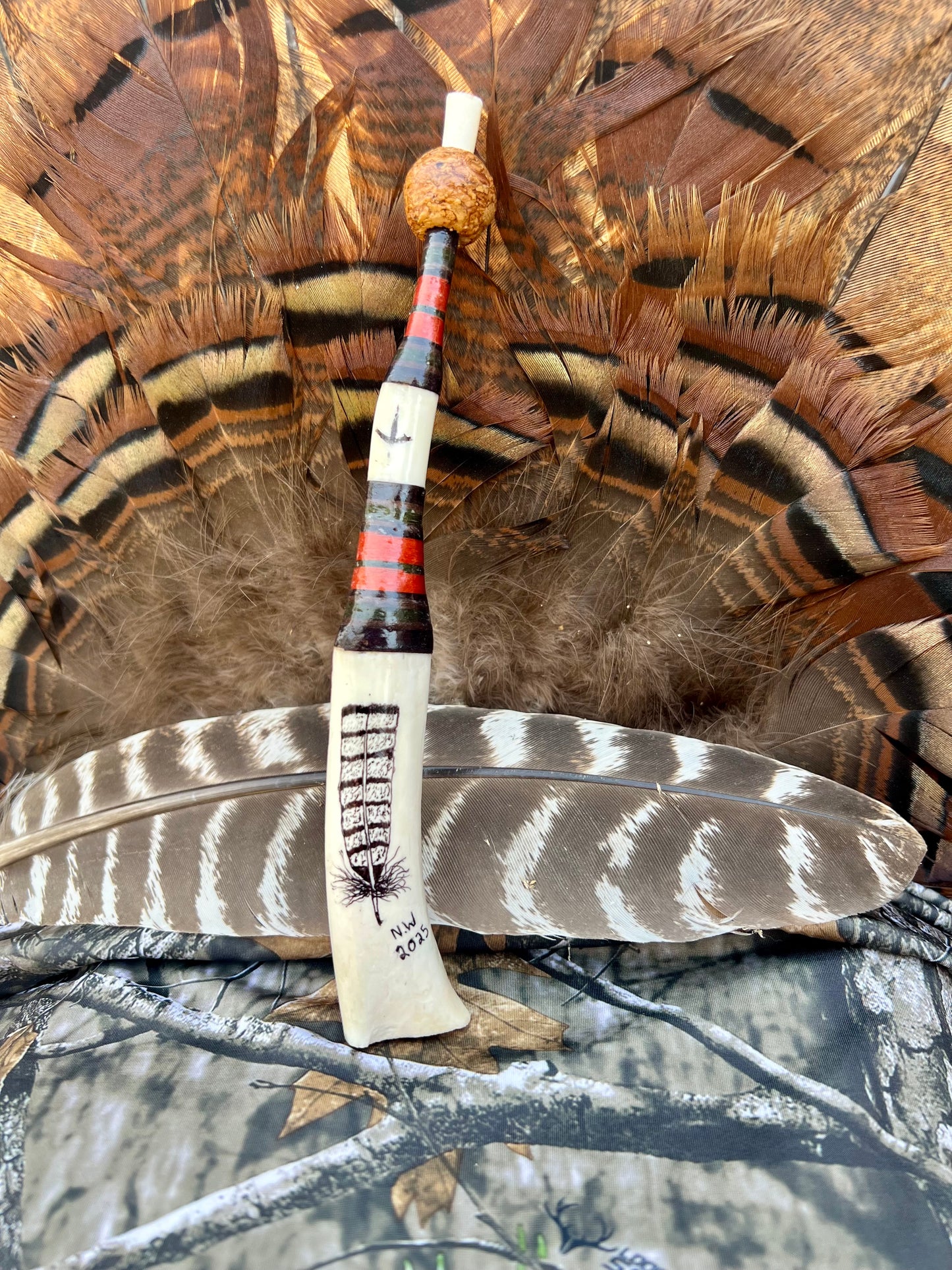 Wing Bone Turkey Call Orange/Camo