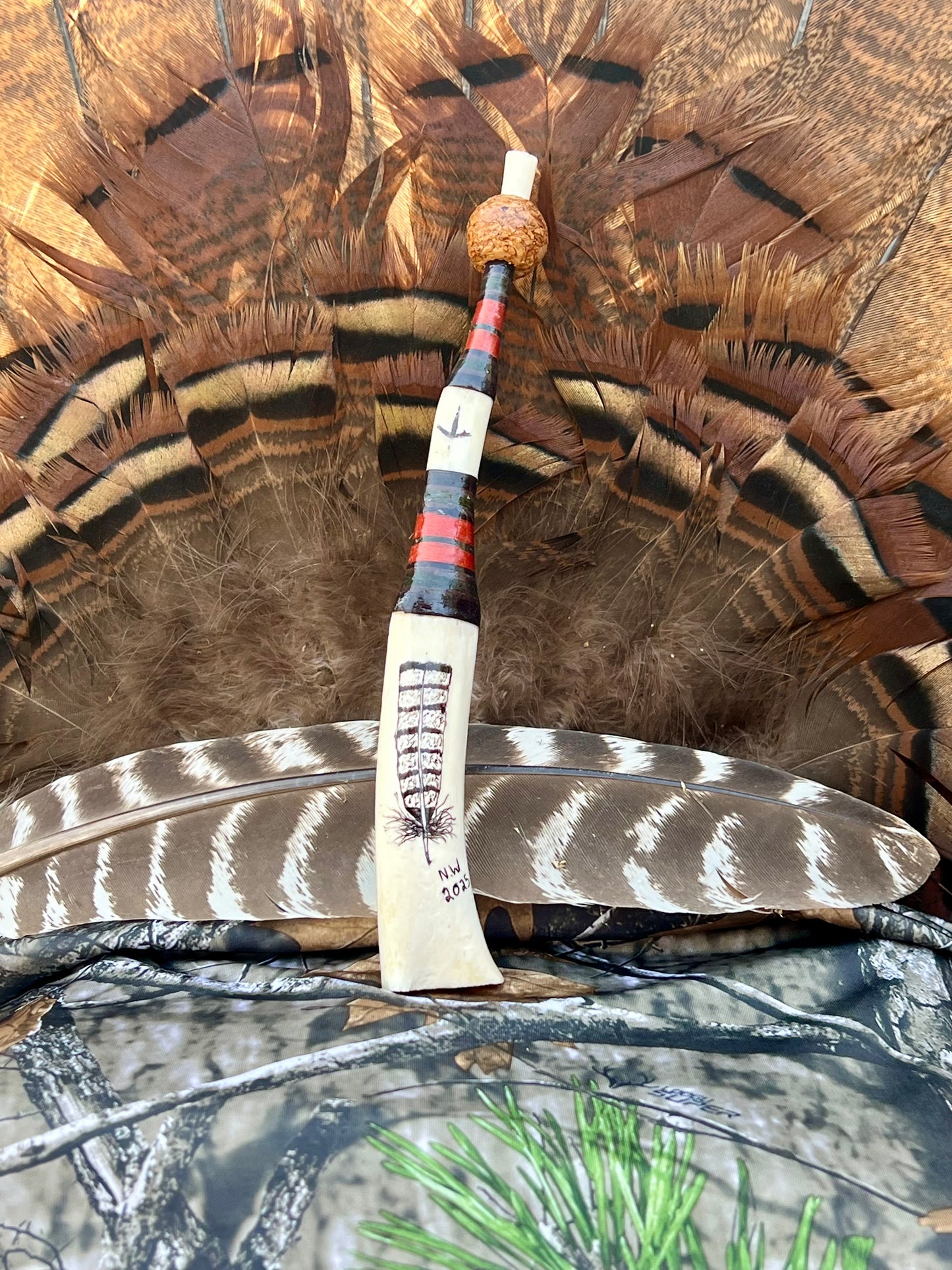 Wing Bone Turkey Call Orange/Camo
