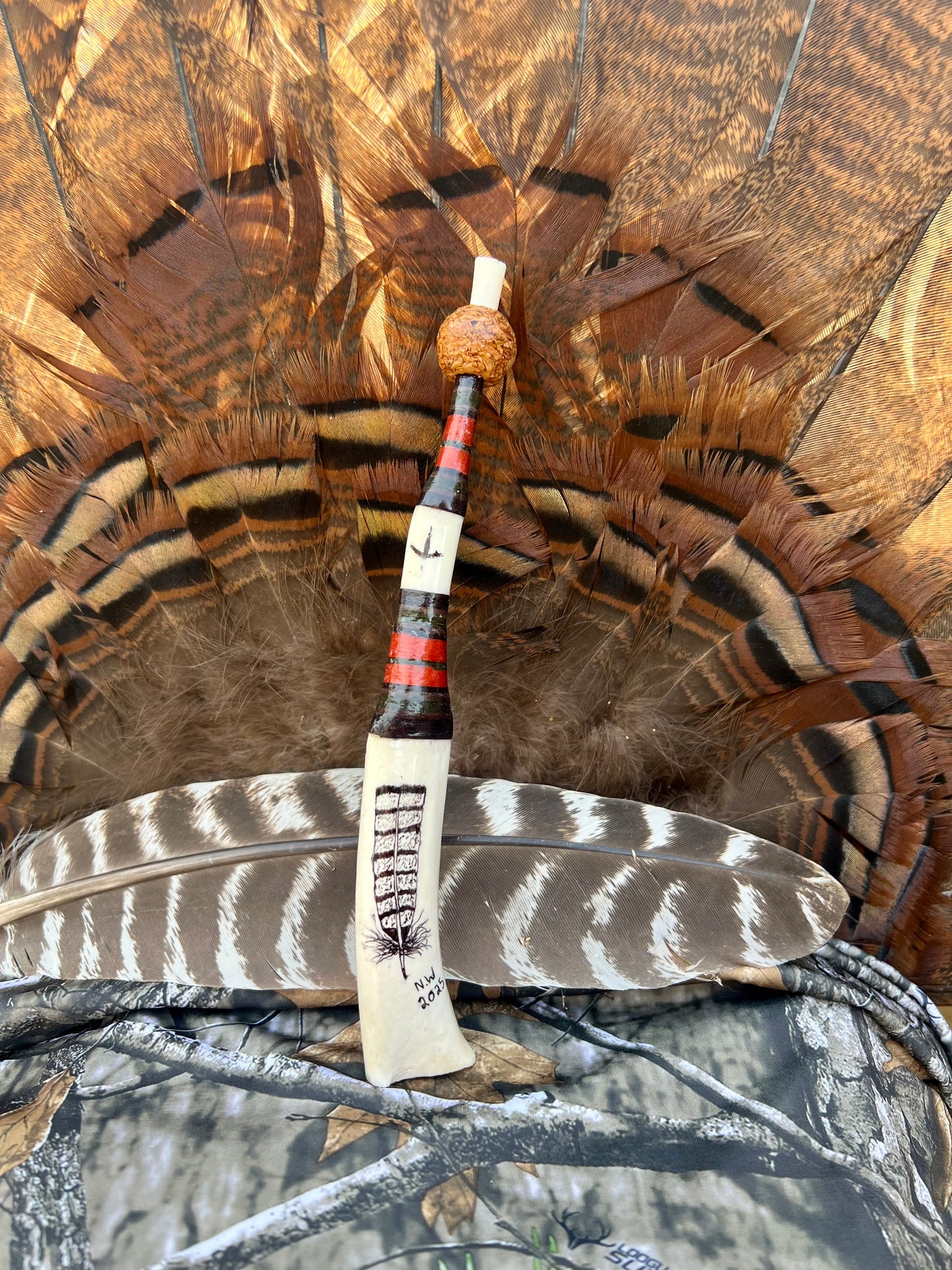 Wing Bone Turkey Call Orange/Camo