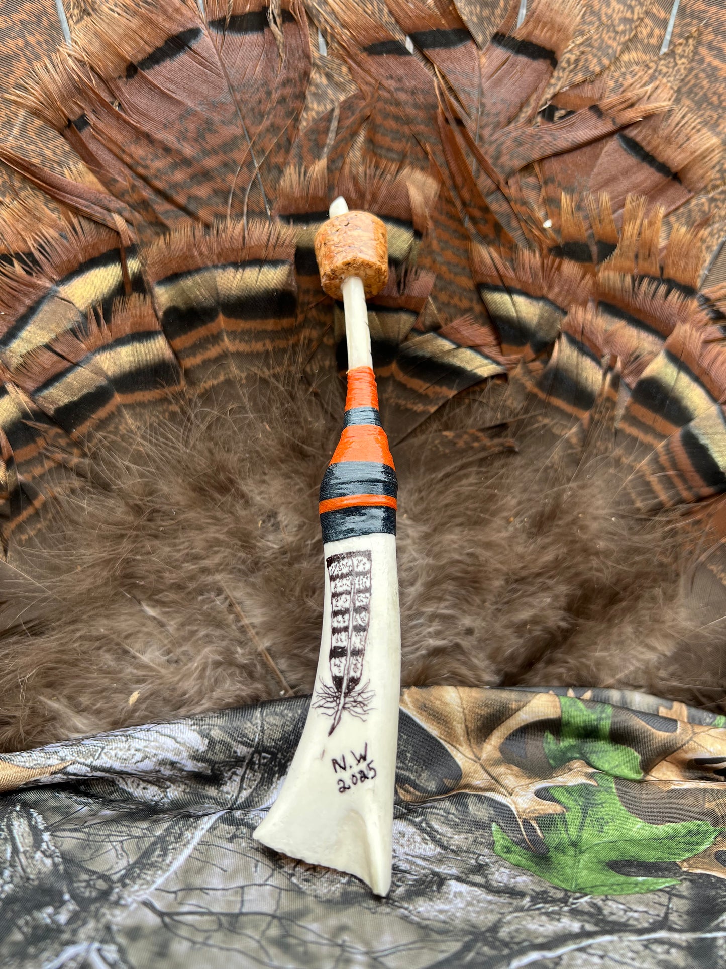 Wing Bone Turkey Call Orange/Navy