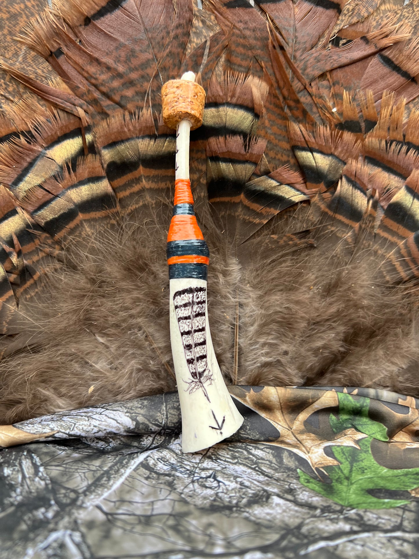 Wing Bone Turkey Call Orange/Navy