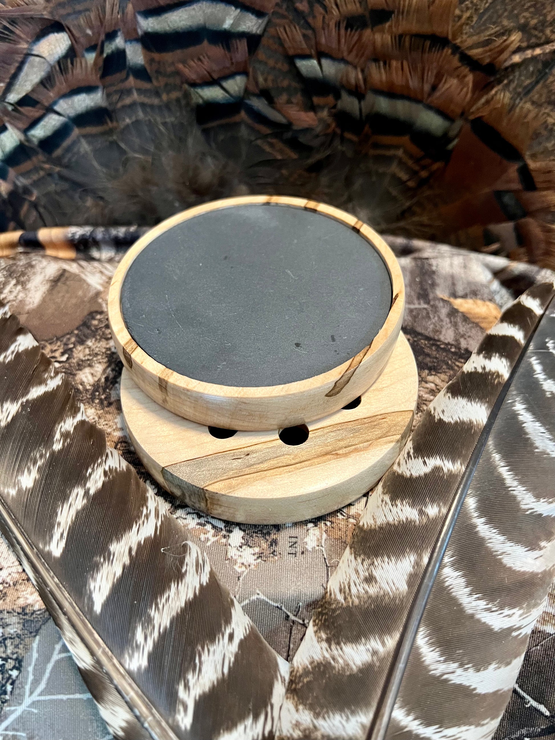 3.5 Honey Locust Glass/Purpleheart Friction Call - Prairie Game Calls 3.5 Honey Locust Glass/Purpleheart Friction Call - Prairie Game Calls