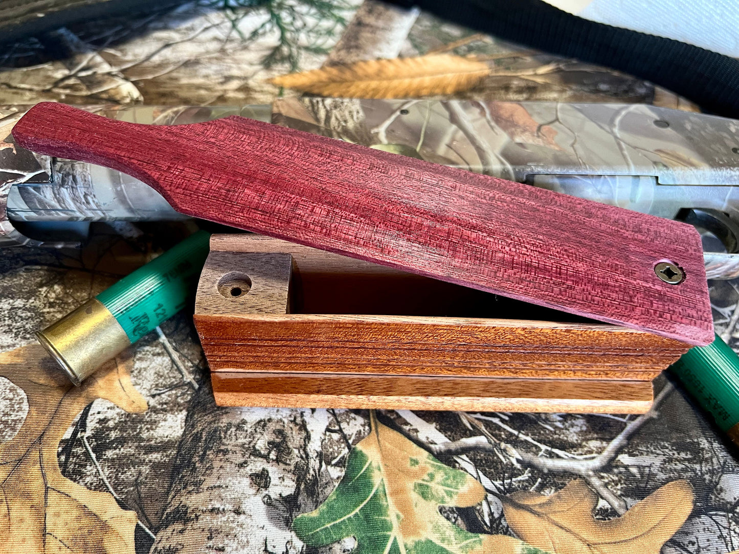 Purpleheart & Mahogany Box Call.