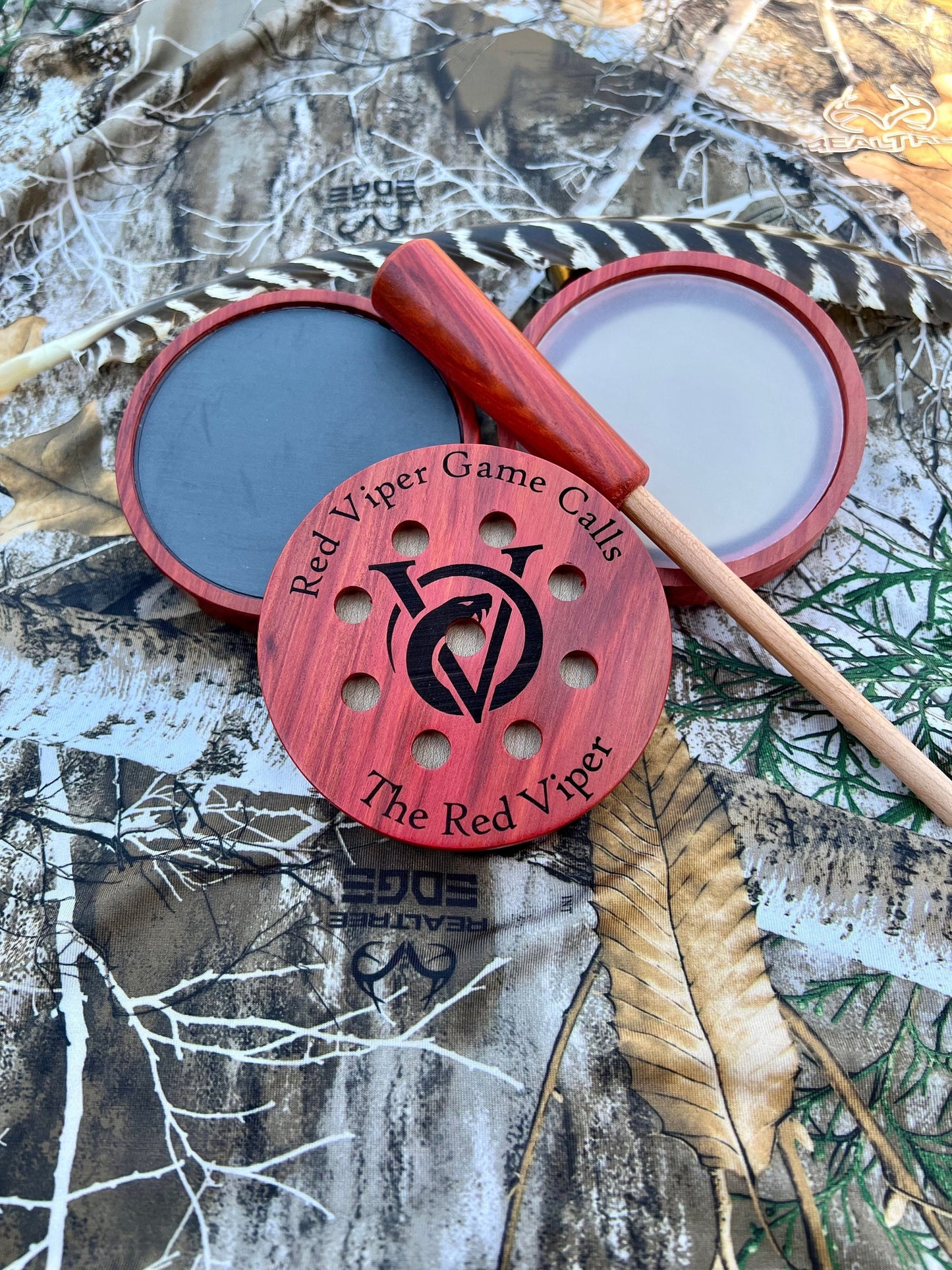 The Red Viper 3.5” Redheart Pot Call